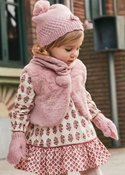 Mayoral Baby 3 Piece Hat and Scarf Set