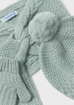 Mayoral Baby 3 Piece Hat and Scarf Set
