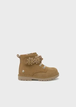 Mayoral Baby Ankle Boots Flowers Detail