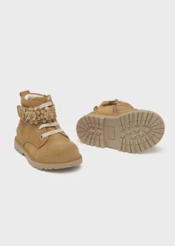 Mayoral Baby Ankle Boots Flowers Detail