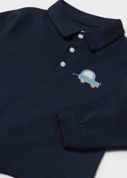 BOY Mayoral Baby Applique Polo Shirt