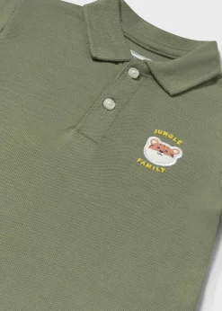 BOY Mayoral Baby Applique Polo Shirt