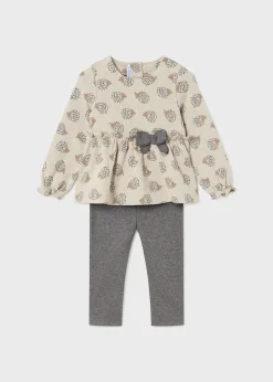 Mayoral Baby Bow Sweater and Leggings Set