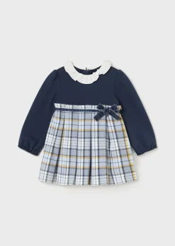 Mayoral Baby Checked Combined Dress