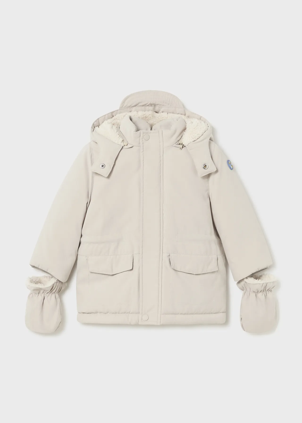 BOY Mayoral Baby Coat with Mittens