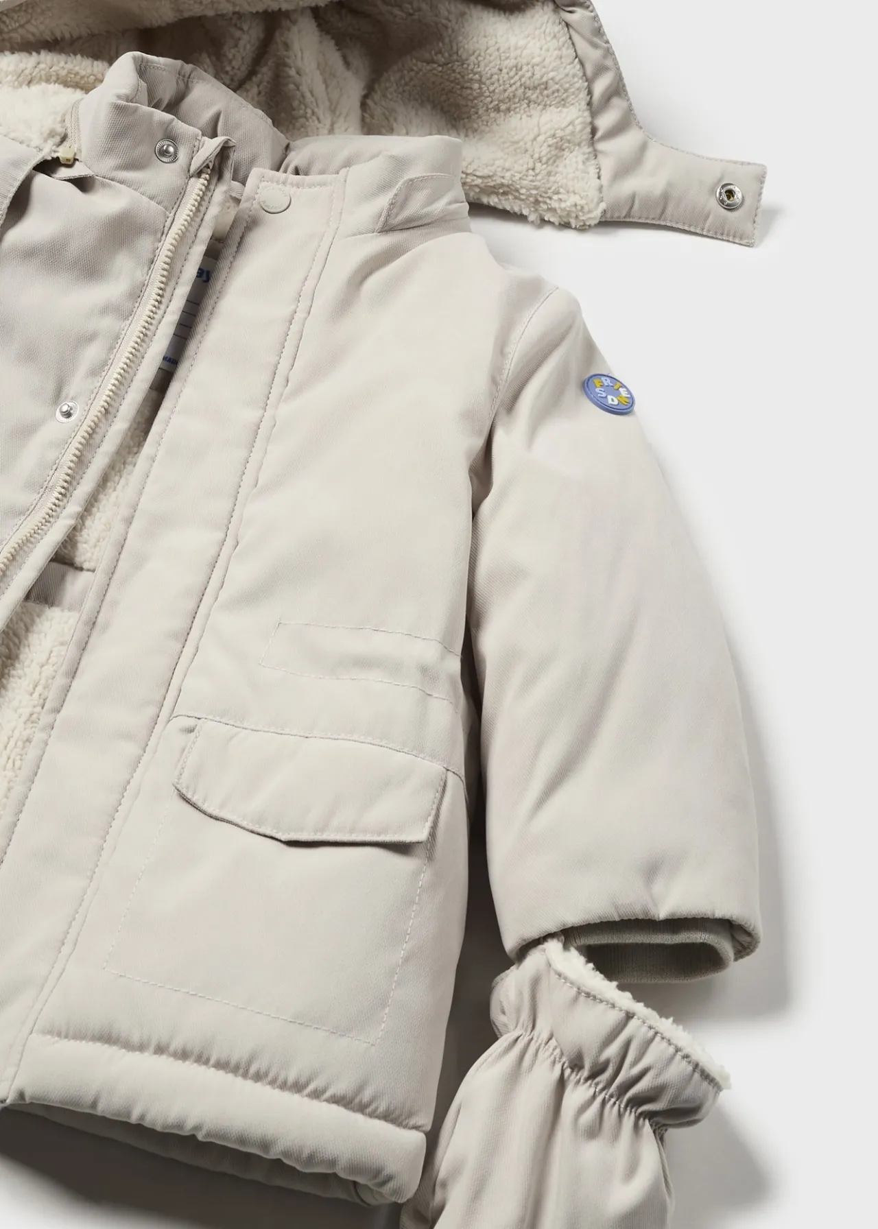 BOY Mayoral Baby Coat with Mittens