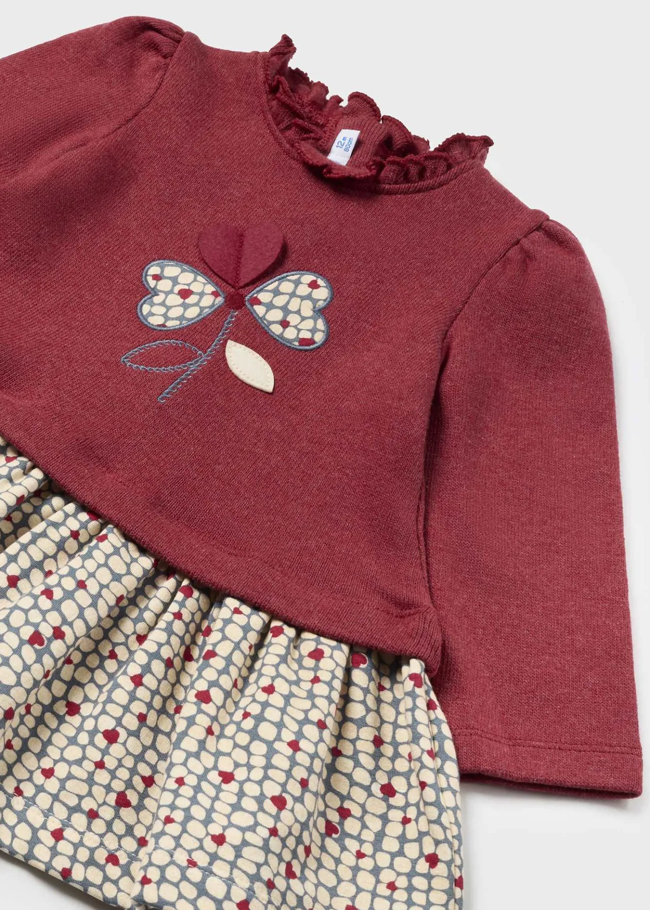 Mayoral Baby Combined Flower Dress