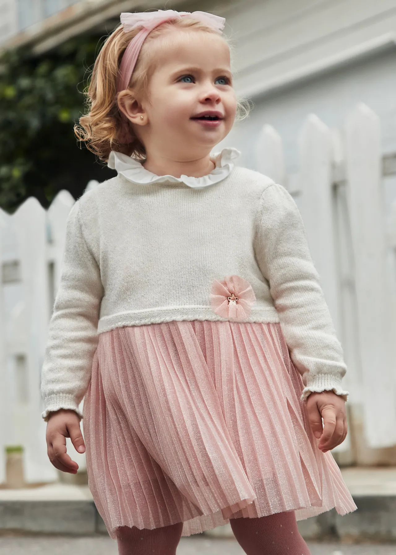 Mayoral Baby Combined Pleated Dress