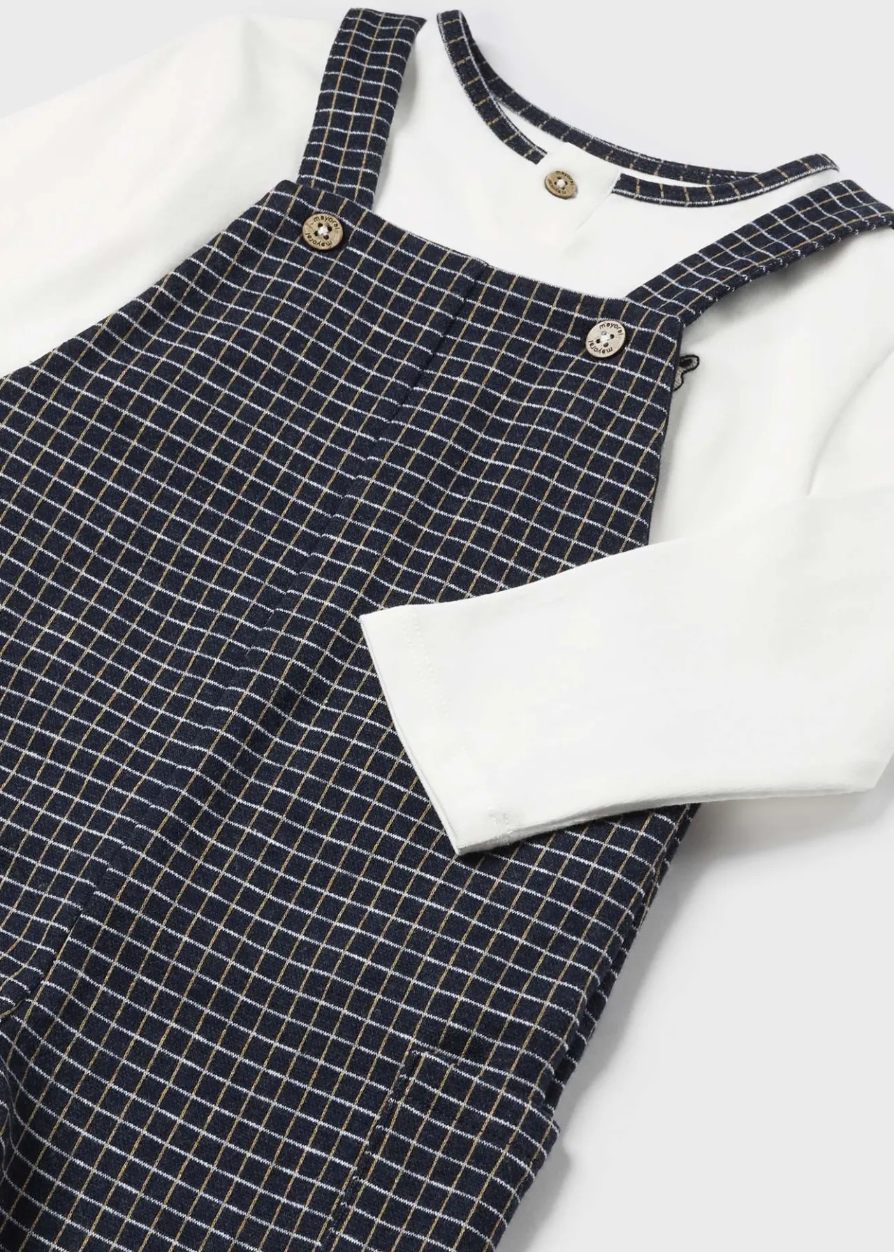 BOY Mayoral Baby Dungarees and T-Shirt Set