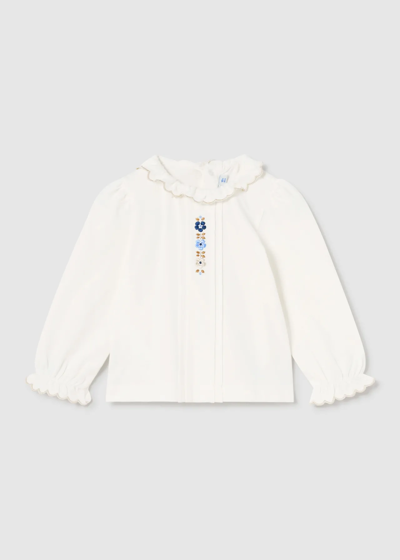 Mayoral Baby Embroidered Floral Blouse