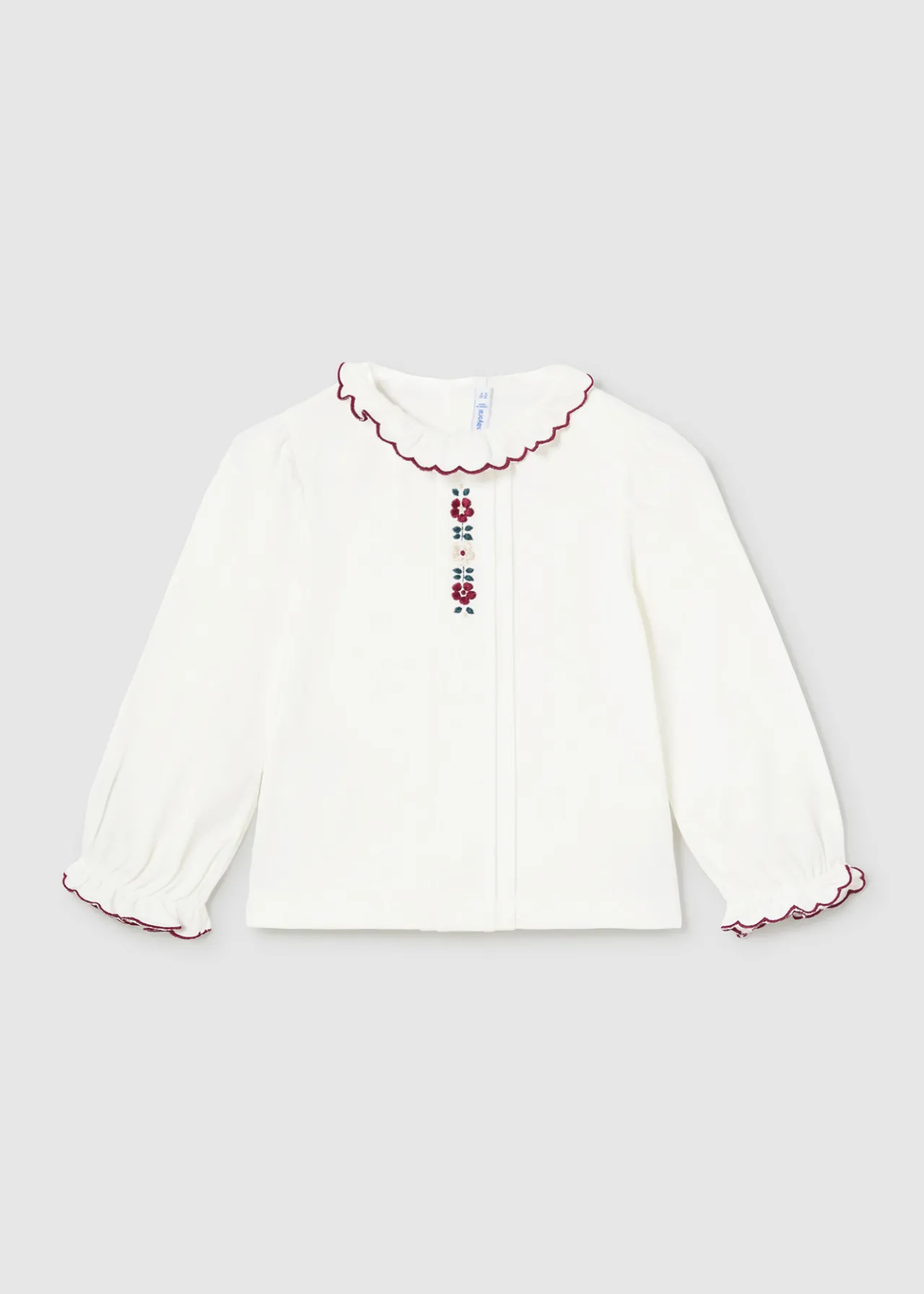 Mayoral Baby Embroidered Floral Blouse