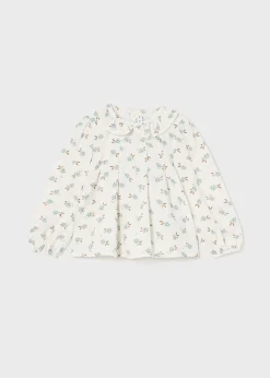 Mayoral Baby Floral Ruffle Collar Blouse