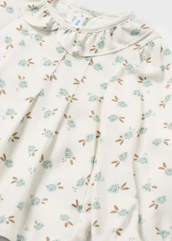 Mayoral Baby Floral Ruffle Collar Blouse