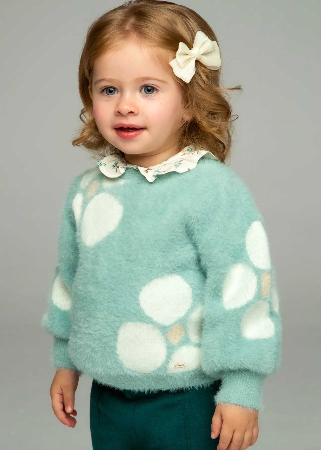 Mayoral Baby Flower Jacquard Sweater