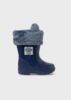 Mayoral Baby Fur Lined Rain Boots