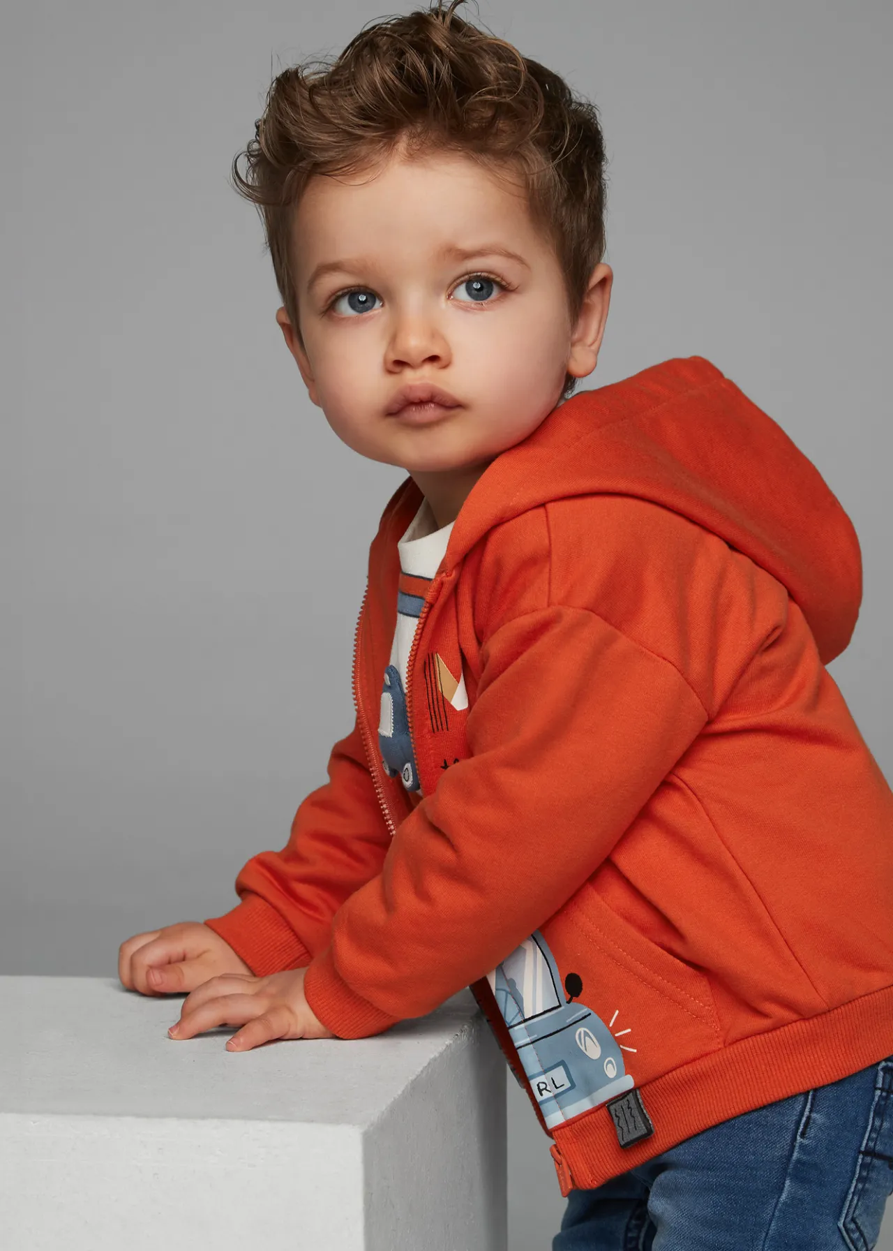 BOY Mayoral Baby Interactive Zip Hoodie