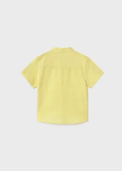 BOY Mayoral Baby Linen Shirt Mandarin Collar