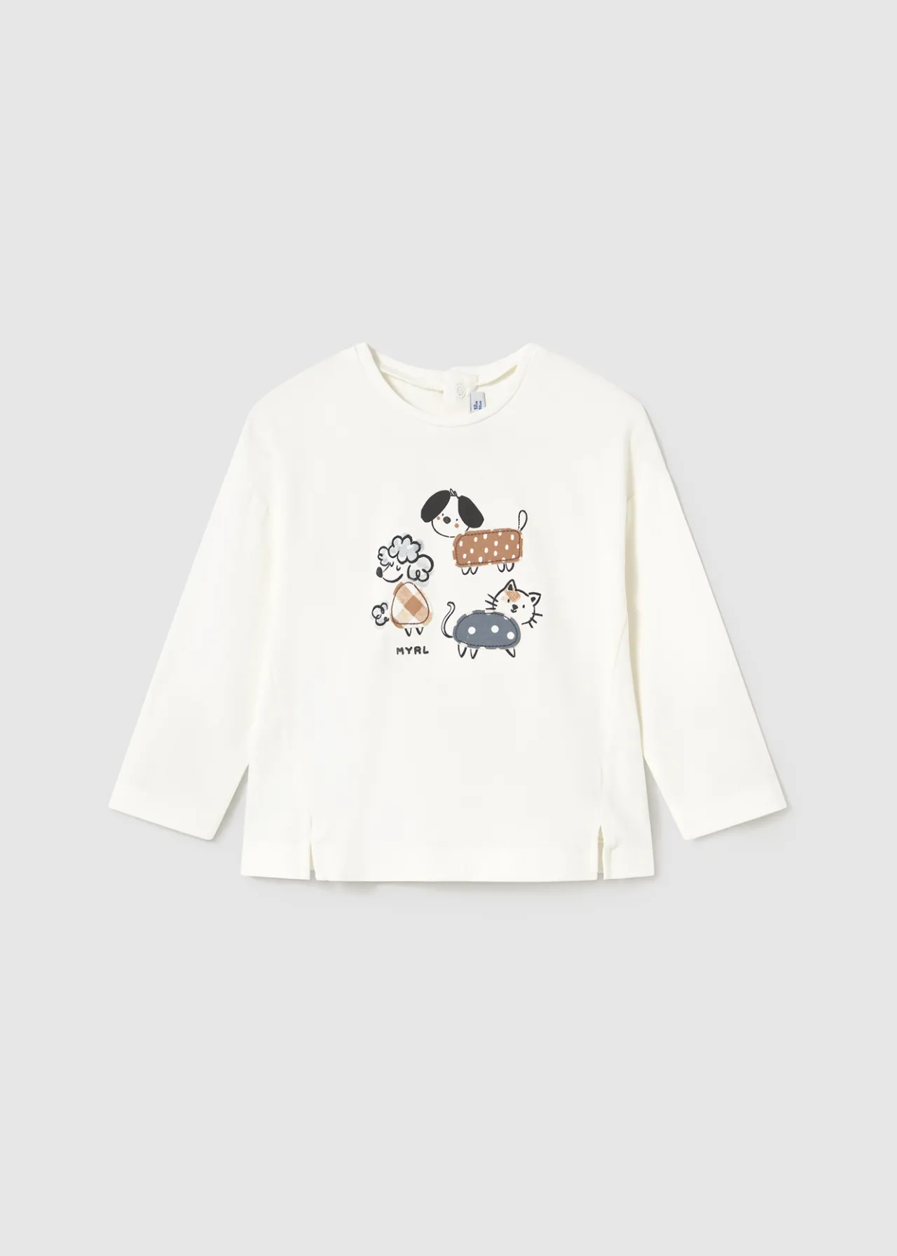 Mayoral Baby Long-Sleeve Puppies T-Shirt