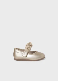 Mayoral Baby Metallic Flower Mary Janes