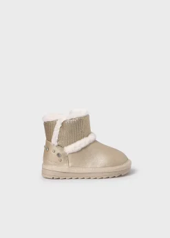 Mayoral Baby Metallic Sequin Ankle Boots