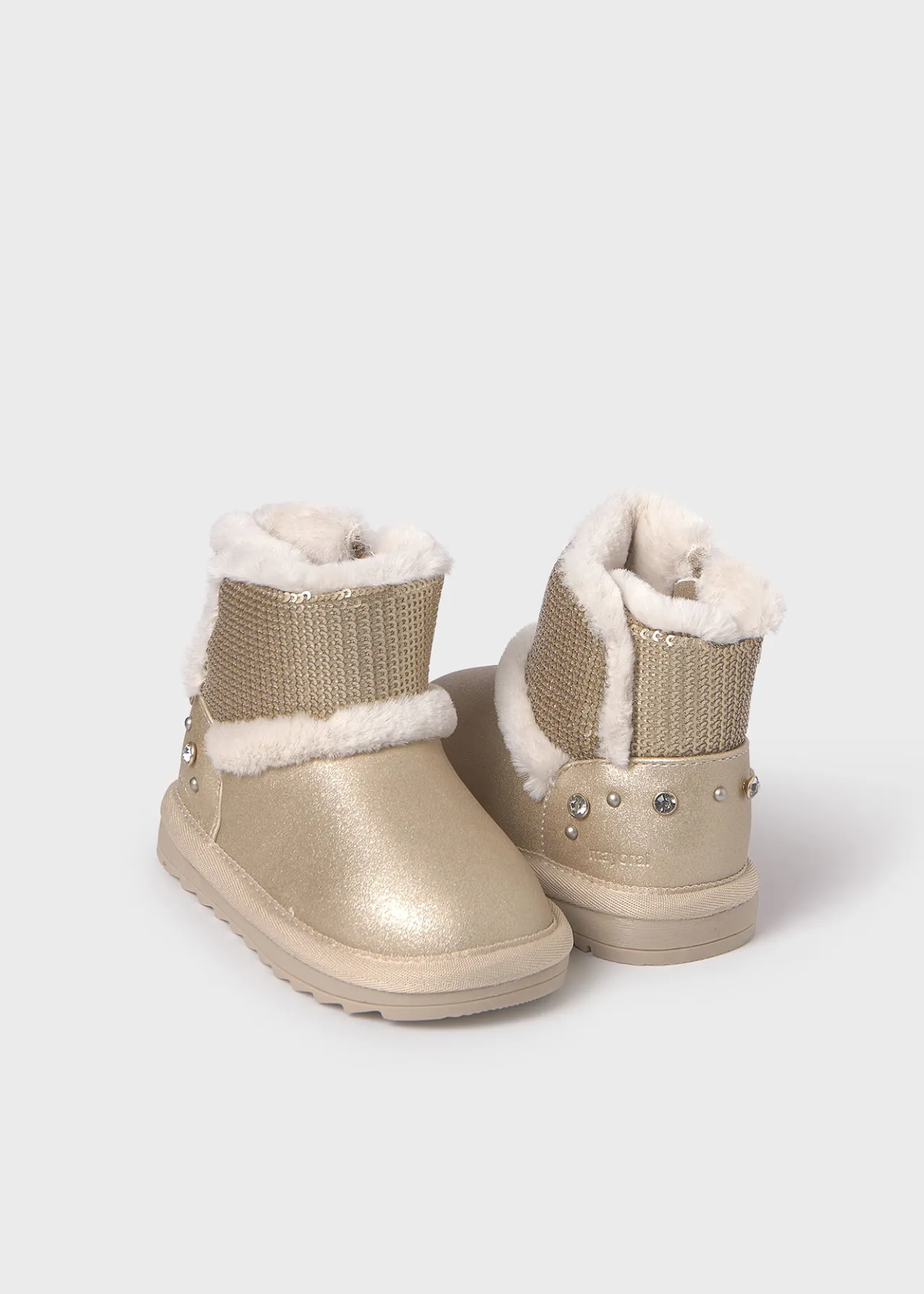 Mayoral Baby Metallic Sequin Ankle Boots