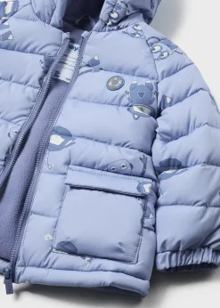 BOY Mayoral Baby Print Padded Jacket