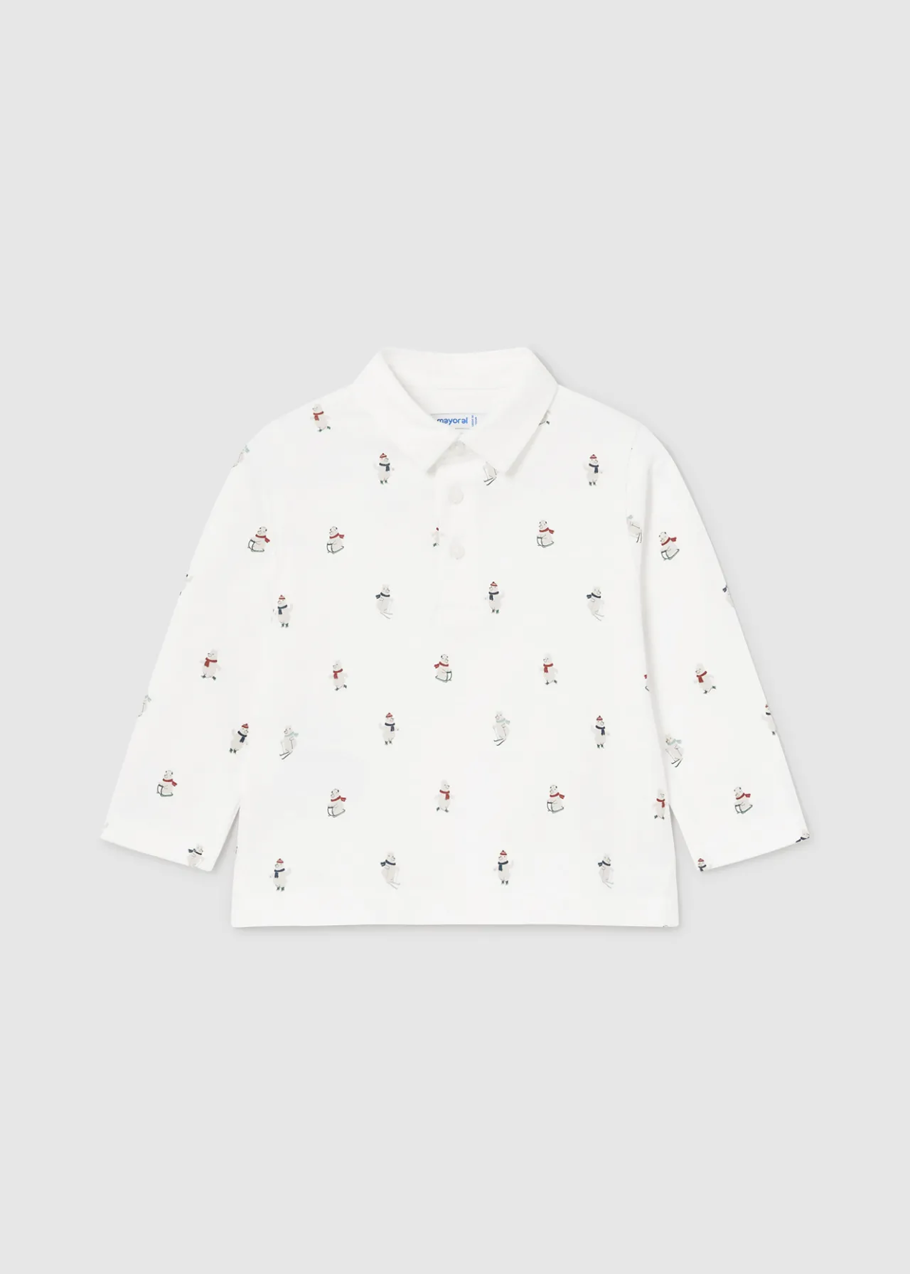 BOY Mayoral Baby Print Polo Shirt