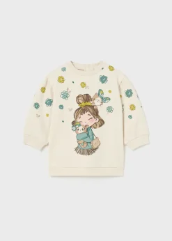 Mayoral Baby Print Sweater Dress