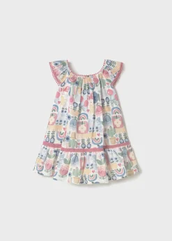 Mayoral Baby Printed Dress with Trimmings