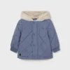 BOY Mayoral Baby Quilted Jacket with Fur Hood