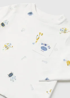 BOY Mayoral Baby Robot Print T-Shirt