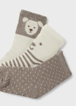 BOY Mayoral Baby Set of 3 Puppy Socks