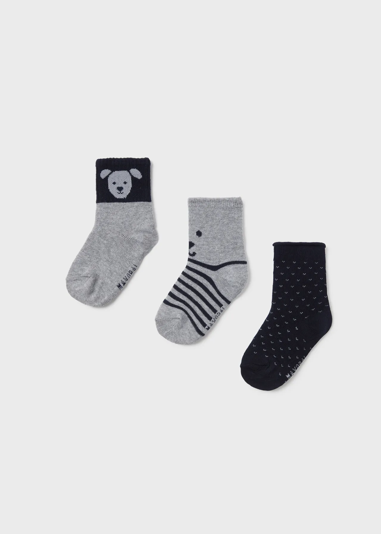 BOY Mayoral Baby Set of 3 Puppy Socks