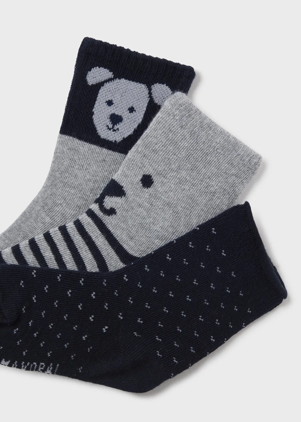 BOY Mayoral Baby Set of 3 Puppy Socks