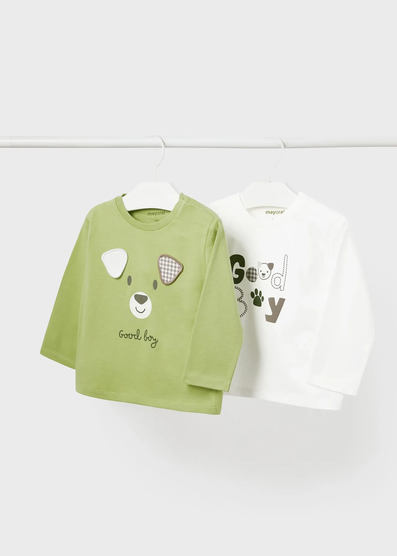 BOY Mayoral Baby Set of 2 Puppy T-Shirts