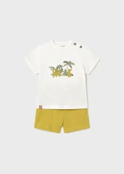 BOY Mayoral Baby Shorts and Jungle T-Shirt Set
