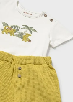 BOY Mayoral Baby Shorts and Jungle T-Shirt Set