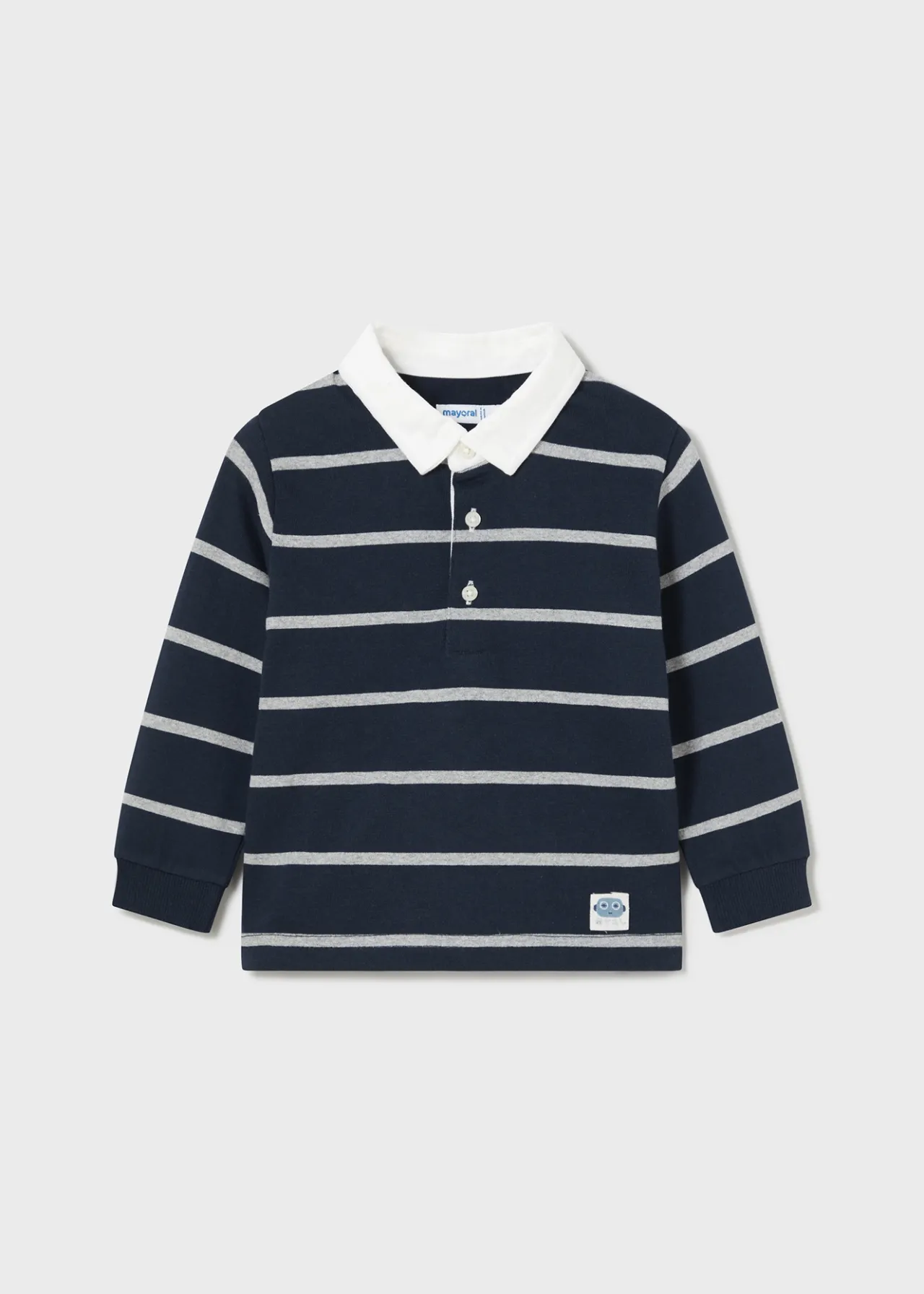 BOY Mayoral Baby Striped Polo Shirt