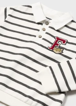 BOY Mayoral Baby Striped Sweater with Collar