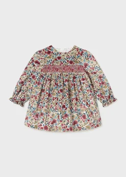 Mayoral Baby Velvet Print Dress