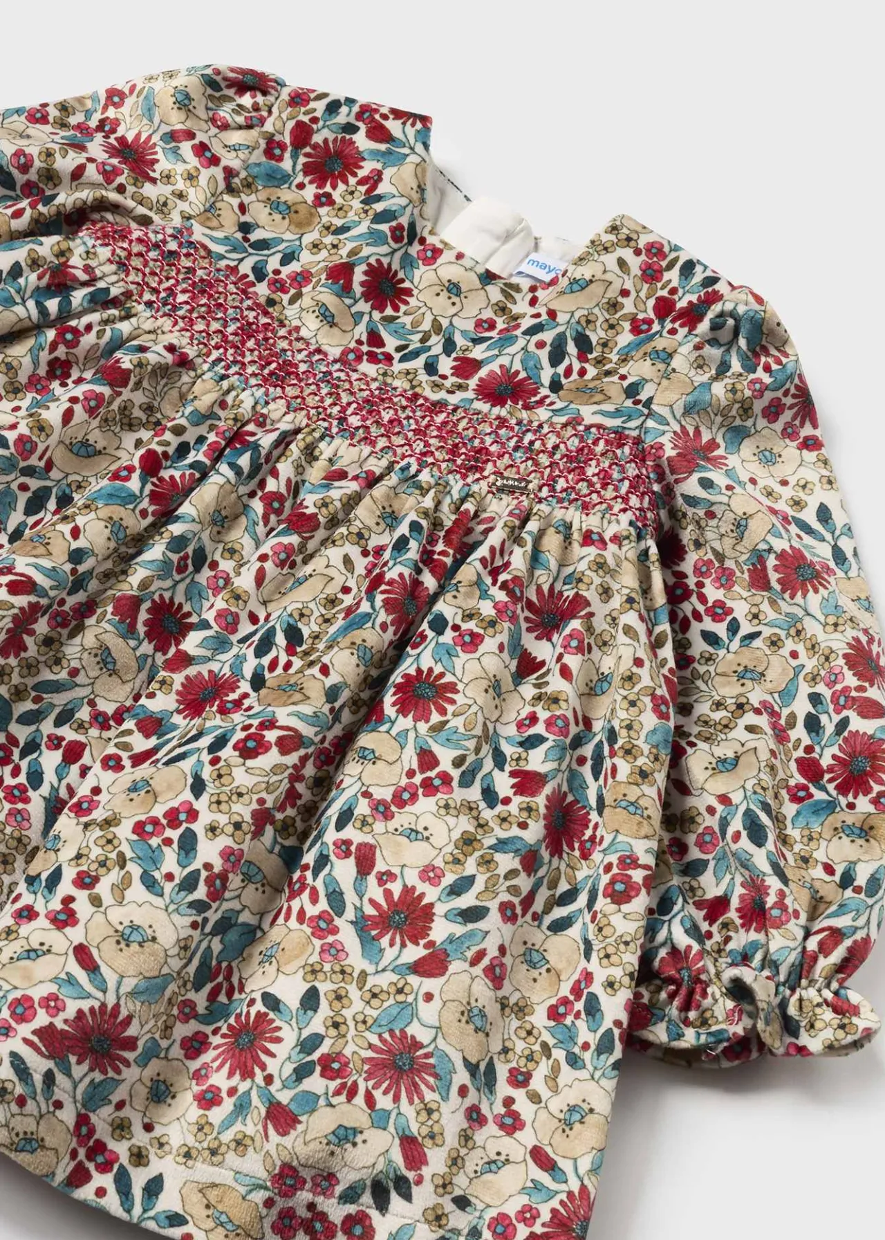 Mayoral Baby Velvet Print Dress
