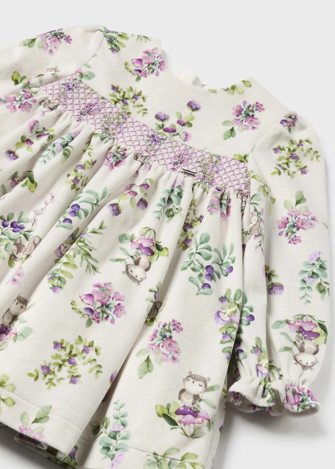 Mayoral Baby Velvet Print Dress
