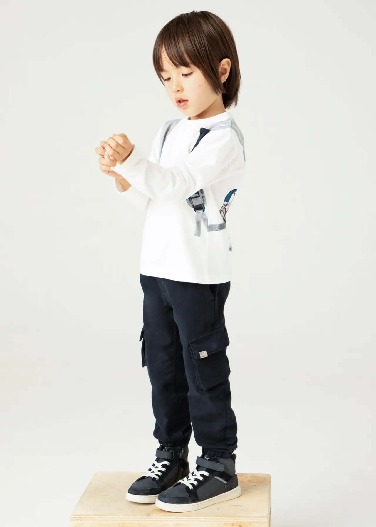 BOY Mayoral Boy Backpack Print T-Shirt