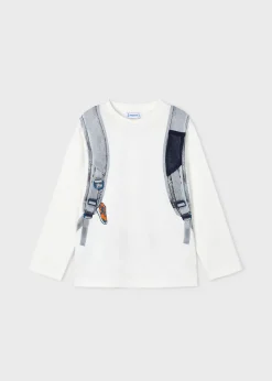 BOY Mayoral Boy Backpack Print T-Shirt