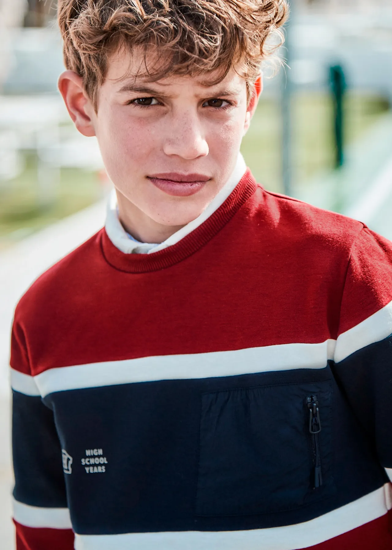 BOY Mayoral Boy Color Block Sweatshirt