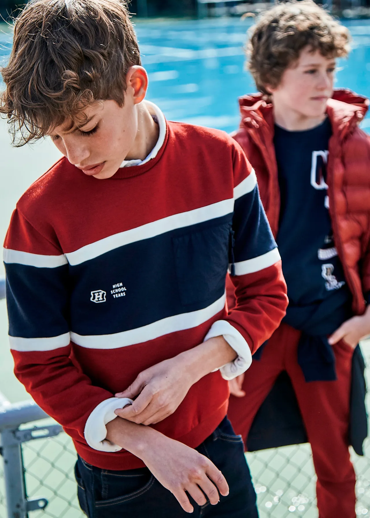 BOY Mayoral Boy Color Block Sweatshirt