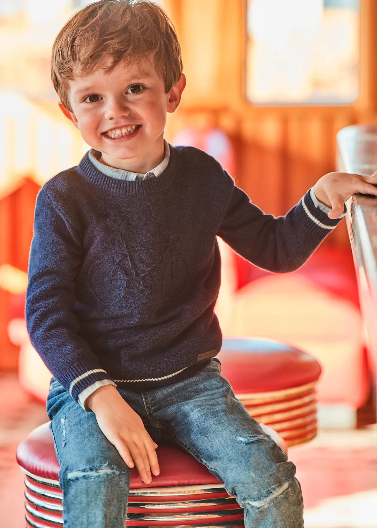 BOY Mayoral Boy Embossed Bike Sweater