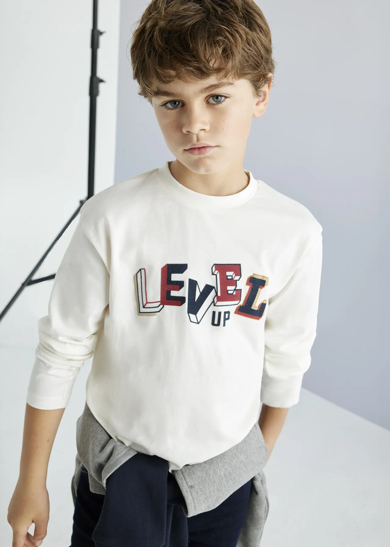BOY Mayoral Boy Embossed Text T-Shirt