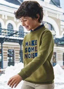 BOY Mayoral Boy Embroidered Text Sweatshirt