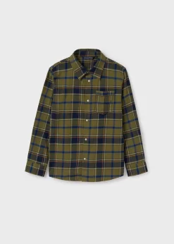 BOY Mayoral Boy Flannel Plaid Shirt